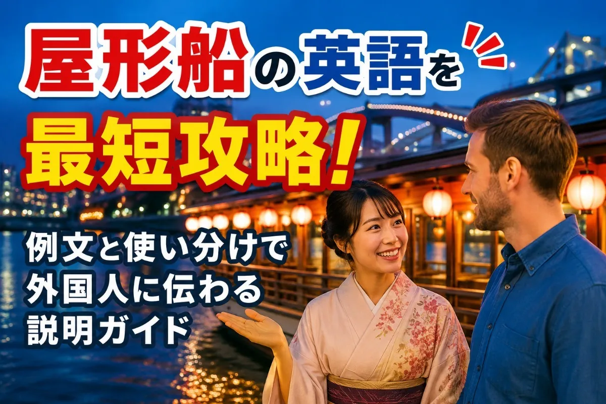 屋形船の英語を最短攻略!例文と使い分けで外国人に伝わる説明ガイド